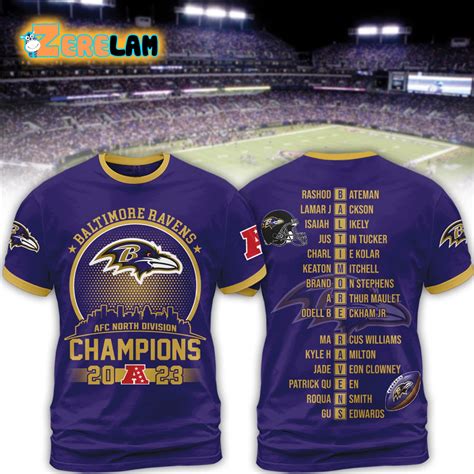 Ravens Afc North Division Champions 2023 Shirt Zerelam