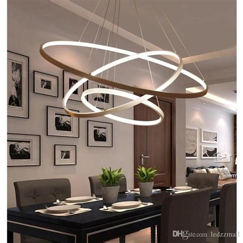 Circular Ring Pendant Lights 123 Circle Rings Acrylic Aluminum Led