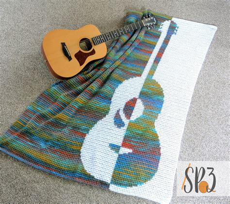 Grandioso Guitar Blanket Crochet Pattern Music Lover Gift - Etsy Canada