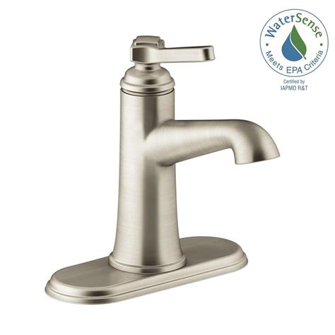 Kohler Georgeson Single Hole Single Handle Water Saving Bathroom Faucet In Vibrant Brushed