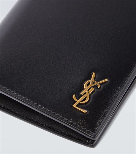 Tiny Cassandre Leather Wallet In Black Saint Laurent Mytheresa