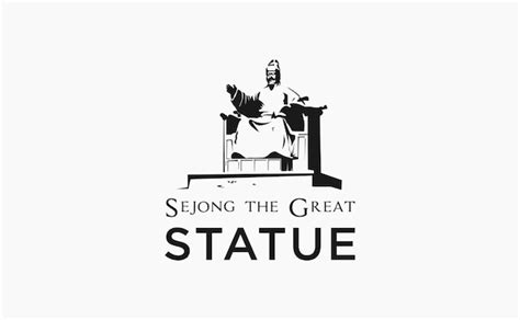 Premium Vector Sejong The Great Statue Tourist Landmark South Korea