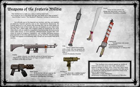 Practice - Weapons of the Frateris Militia by whatkop on DeviantArt