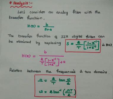 Bilinear Transformation - Properties & Design Steps - IIR Filter Design