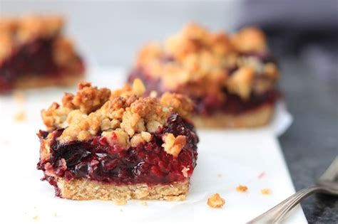 Havermout Crumble Bars Met Rood Fruit Chickslovefood Apple Crumb