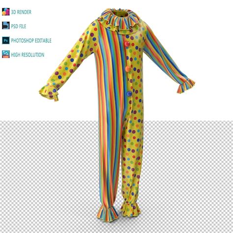 Premium Psd Clown Costume 3d Render Psd