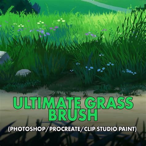 Ultimate Grass Brush Photoshop Procreate Clip Studio Paint