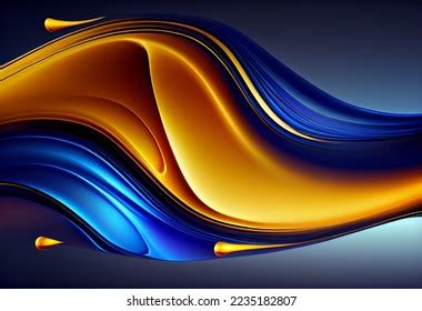 Blue Gold Floating Gradient Background Stock Illustration 2235182807 ...