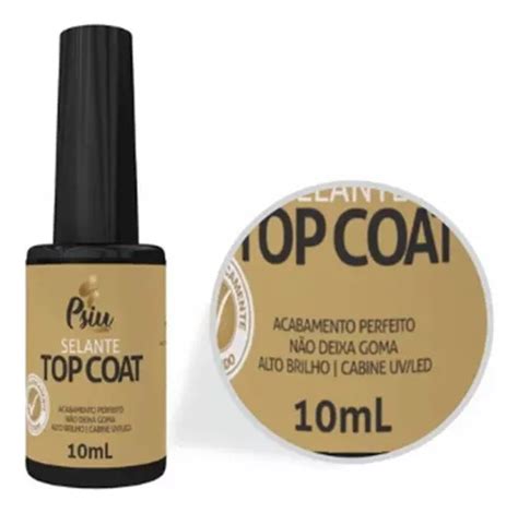 Top Coat Auto Brilho Psiu 10 Ml Alongamento Blindagem Unhas MercadoLibre