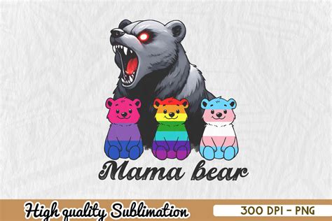 Mama Bear Lgbt Pride Sublimation Png Graphic By Zanynoti · Creative Fabrica