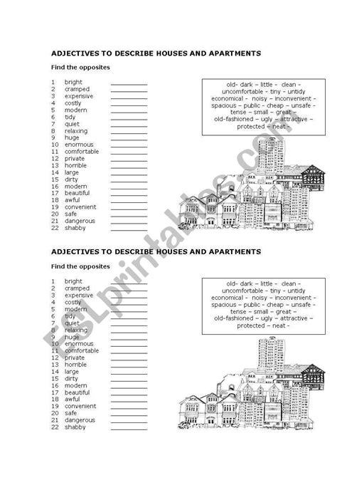 Adjectives To Describe A House