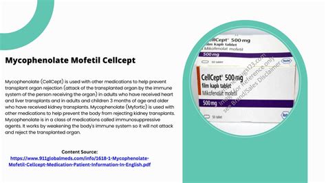 Ppt Generic Mycophenolate Mofetil Cellcept Uses And Side Effects