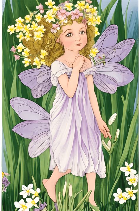 Cicely Mary Barker Style Flower Fairy Graphic · Creative Fabrica