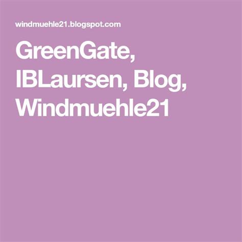 GreenGate IBLaursen Blog Windmuehle21 Blog Häkeln Anleitungen