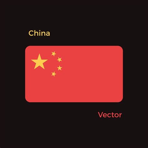 CHINA FLAGGEN VEKTOR ILLUSTRATION Premium Vektor