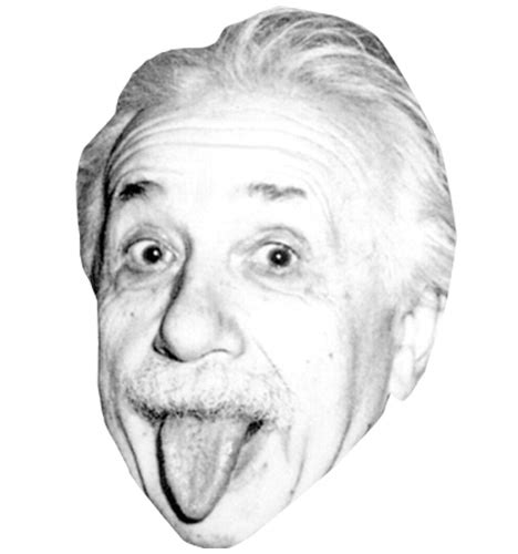 Albert Einstein Vip Celebrity Cardboard Cutout Face Mask