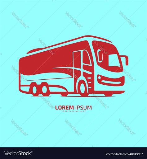 Bus Logo School Icon Silhouette Isolated Vector Image