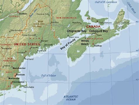 Bay Of Fundy World Map