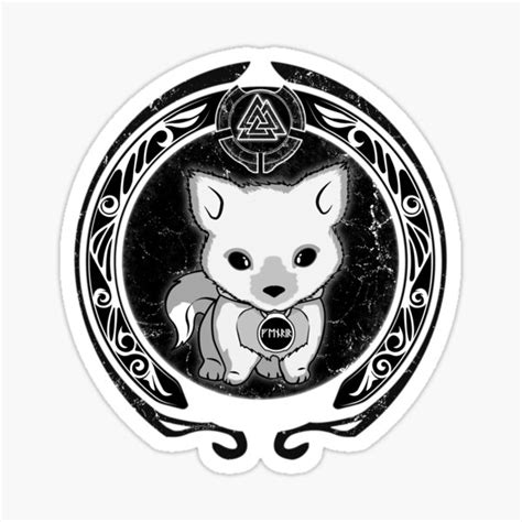 Fenris Wolf Sticker For Sale By Nicgraygraphic Redbubble