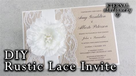 How To Make A Rustic Wedding Invitation Diy Invitations Youtube