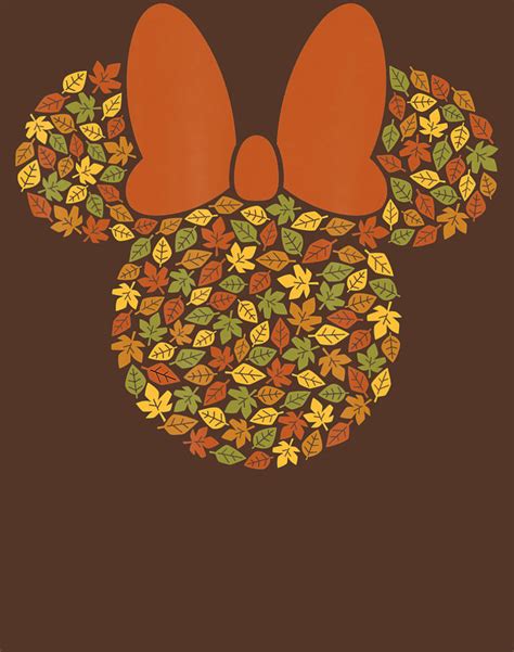 Disney Minnie Mouse Icon Autumn Fall Leaves Digital Art By Khanh Sac