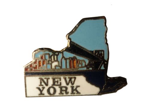 New York State Vintage Enamel Pin Lapel Badge Brooch T Etsy