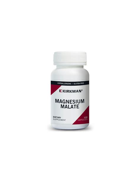 Magnesium Malate 1000 Mg Capsules Hypo 120 Capsules Kirkman Labs