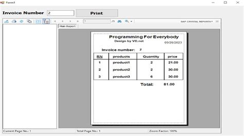 Very Very Simple How To Design Invoice Crystal Report Using Visual