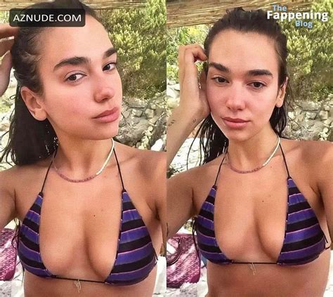 Dua Lipa S Sexy Bikini Top Selfies At The Beach Aznude