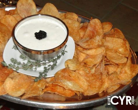 Catherines Great Temptation Homemade Potato Chips With Creme Fraiche