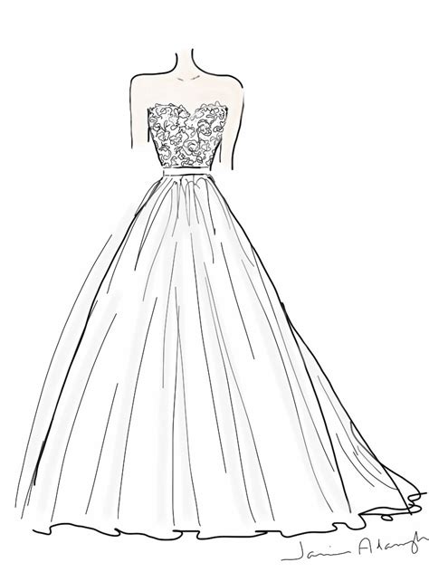 Prom Dress Drawing at GetDrawings | Free download