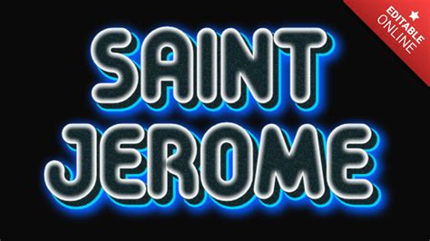 Saint J R Me Efecto Ne N Azul Generador De Efectos De Texto