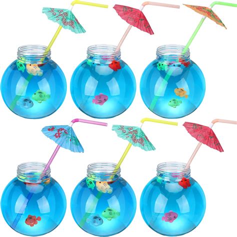 Amazon Silifine Pcs Oz Plastic Fish Bowl For Drinks Pcs