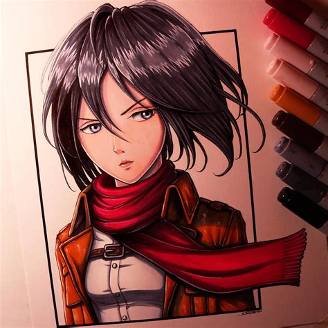 Mikasa Ackerman Drawing Easy Mikasa Attack Draw Titan Ackerman