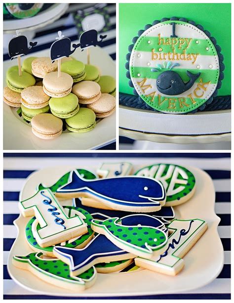 Maverick S 1st Birthday A Preppy Whale Party Project Nursery 1st