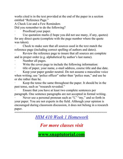 Him Help Successful Learning Snaptutorial Pdf