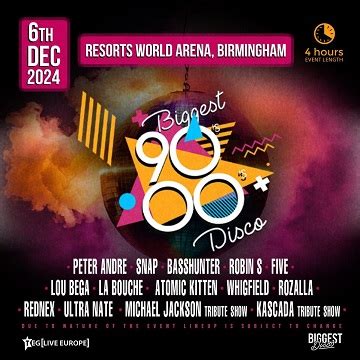 90s 00s Disco | Resorts World Arena | VIP Matchdays