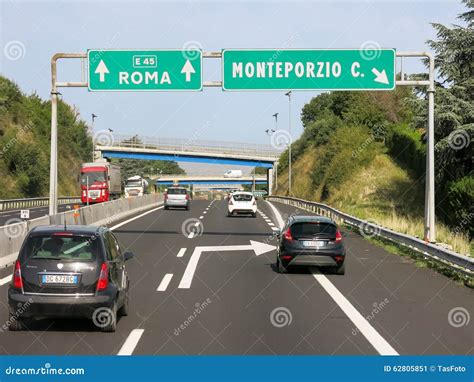 Traffic Autostrada Italy Editorial Photo Image Of Board 62805851