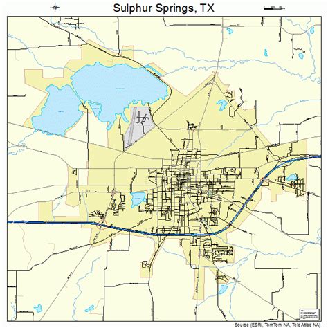 Sulphur Springs Texas Street Map 4870904