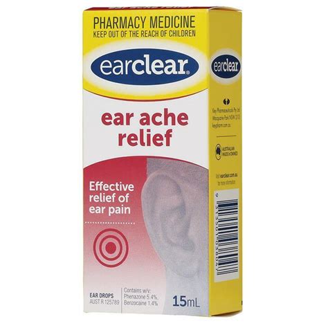 Ear Clear Ear Ache Relief Drops 15Ml Effective relief of ear pain ...