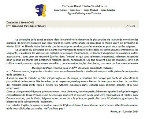 FIP du 4 février - Le Diocèse de Quimper et Léon