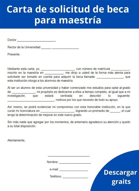 Carta Solicitud De Beca