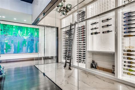 Stunning Modern Wine Wall Modern Wine Cellar Dallas By Vineyard