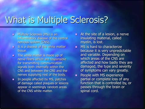 Ppt Multiple Sclerosis Powerpoint Presentation Free Download Id