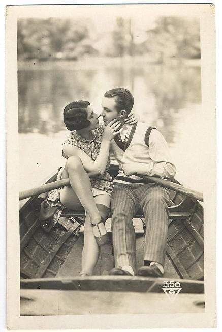 Hello Friends 1920s Risque Postcards Old Fashioned Love Vintage