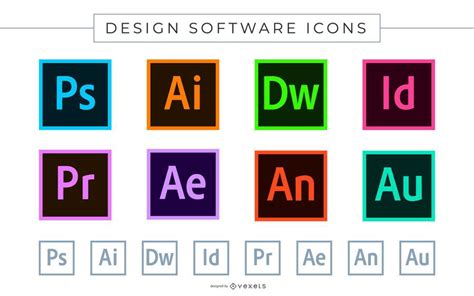 Adobe Software Icons - Vector Download