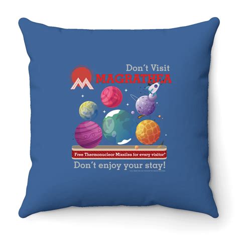 Dont Visit Magrathea Hitchhikers Guide To The Galaxy Throw Pillows