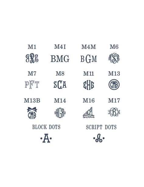 Lettering & Monogram Styles – monogramsonwebster