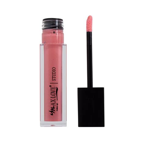 Max Love Gloss Labial Lip Volumoso Cor Nude Glitter Aumento