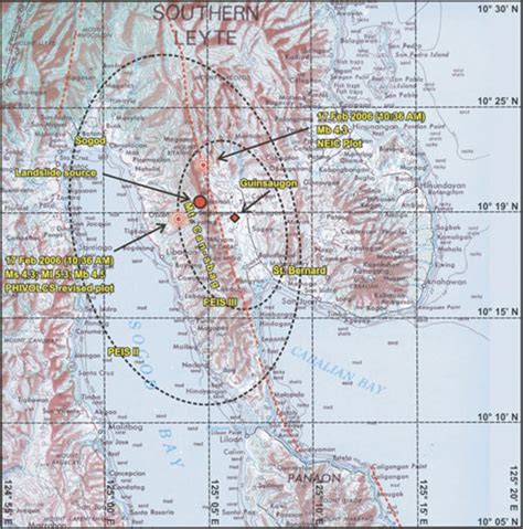 Earthquake location and intensity map. The Philippine Institute of ...